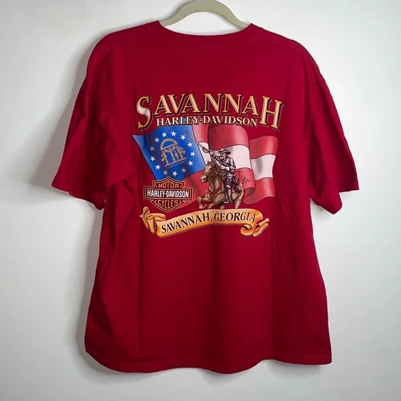 Harley Davidson Motorcycle T-Shirt Savannah, GA - Picture 1 of 7